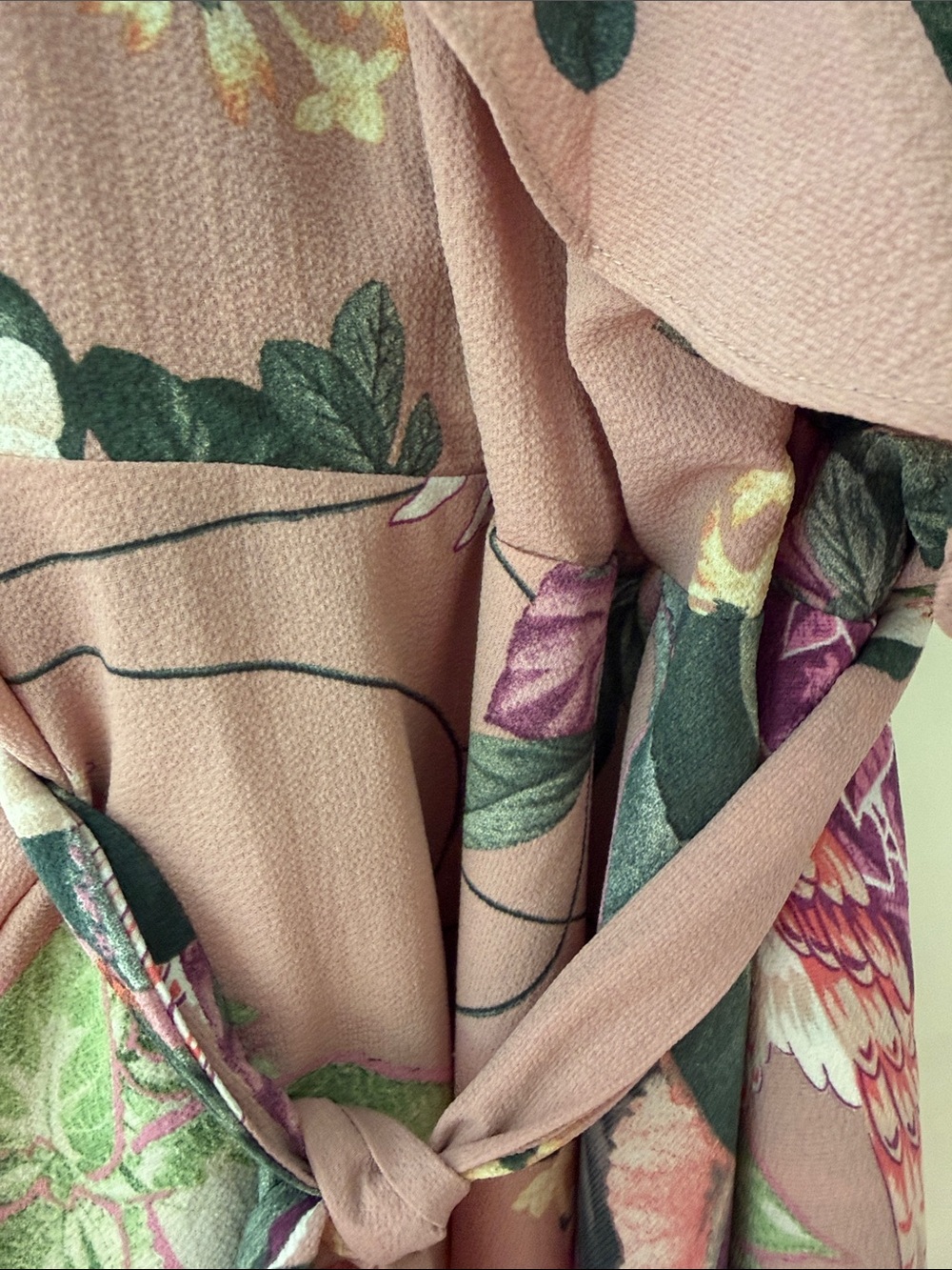 City Chic Rose Floral Wrap tunic top - Picture 2 of 3